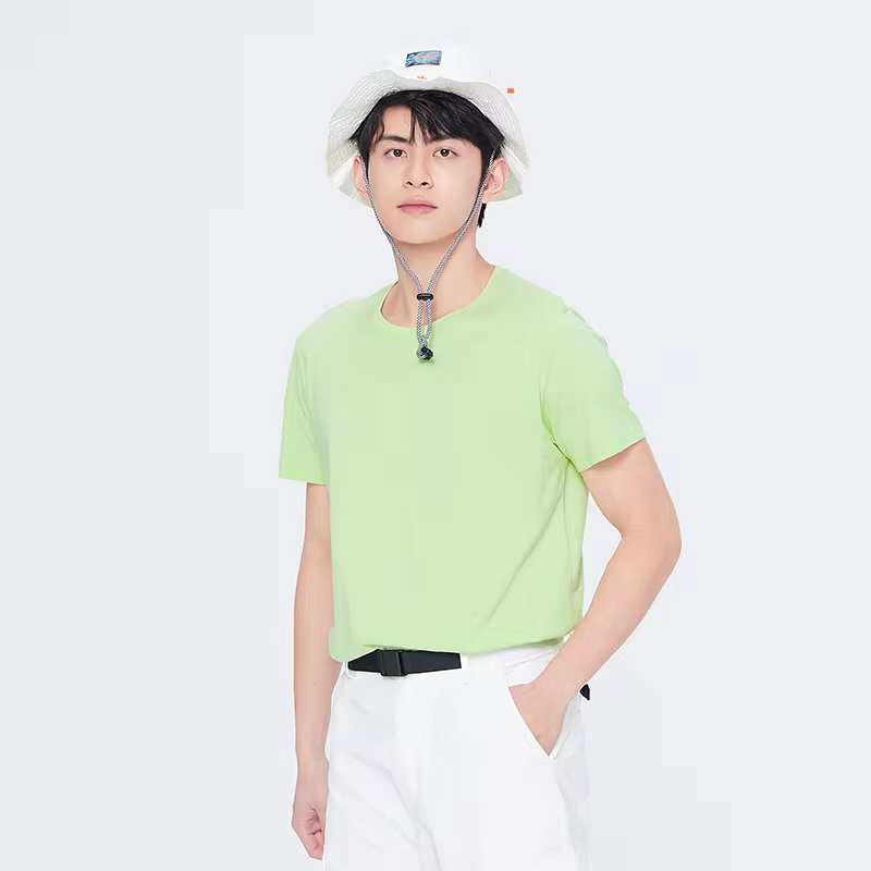 Summer Cotton T Shirts Men 2025 Simple O Neck Stretch Solid New Tops Clothing Casual Tshirt Man Streetwear Cool Tee Shirts